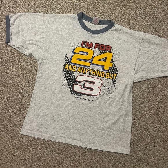 Vintage Nascar Jeff Gordon Shirt Men’s I’m For 24 And Anything But 3 SZ XL - Picture 1 of 5